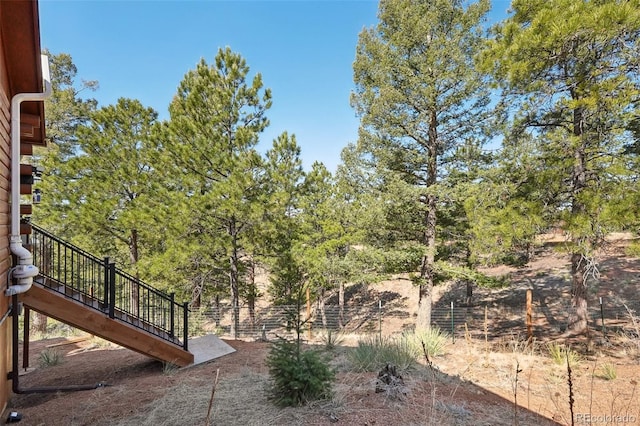 102 Douglas Fir Ln, Woodland Park, CO 80863 - view of yard featuring stairs