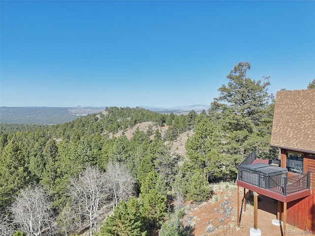 102 Douglas Fir Ln, Woodland Park, CO 80863 - aerial view featuring a forest view