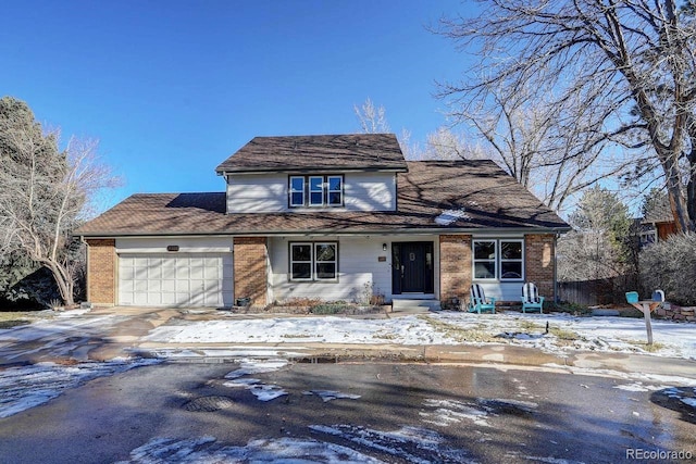 view of property featuring a garage