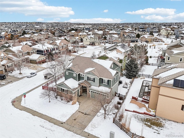 view of snowy aerial view