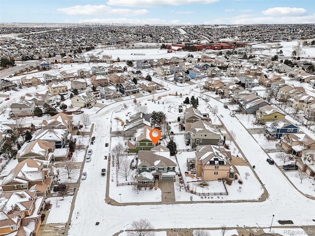 view of snowy aerial view