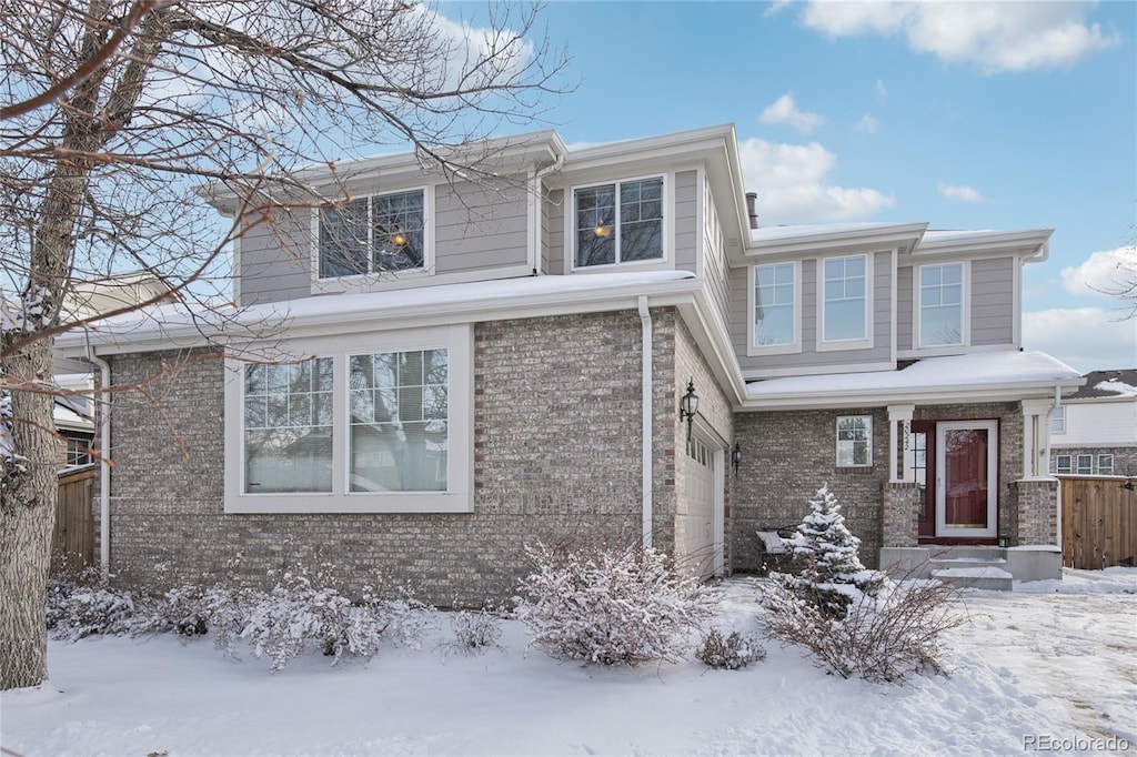 view of front of house featuring a garage