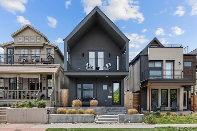 3409 Navajo St, Denver, CO 80211 - rear view of property with a balcony and a porch