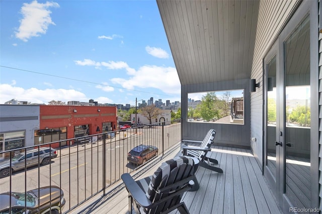 3409 Navajo St, Denver, CO 80211 - wooden deck with a view of city