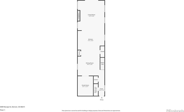 3409 Navajo St, Denver, CO 80211 - property floor plan