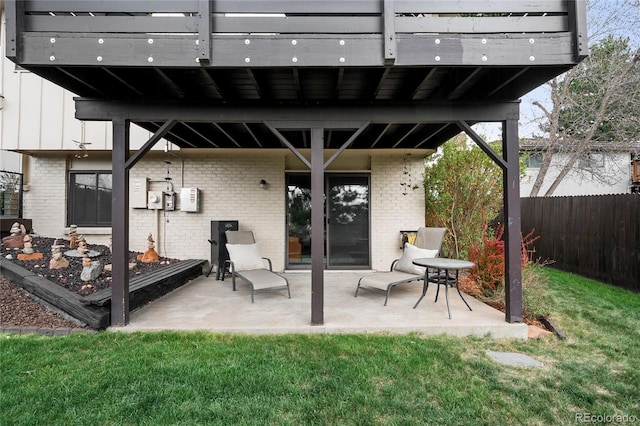 view of patio / terrace with fence