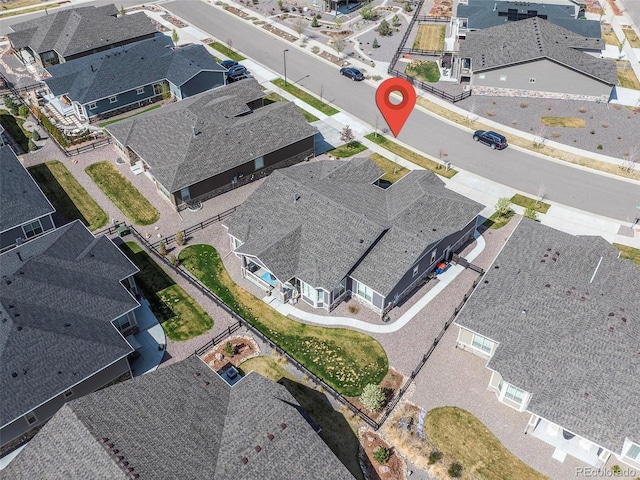 aerial view featuring a residential view