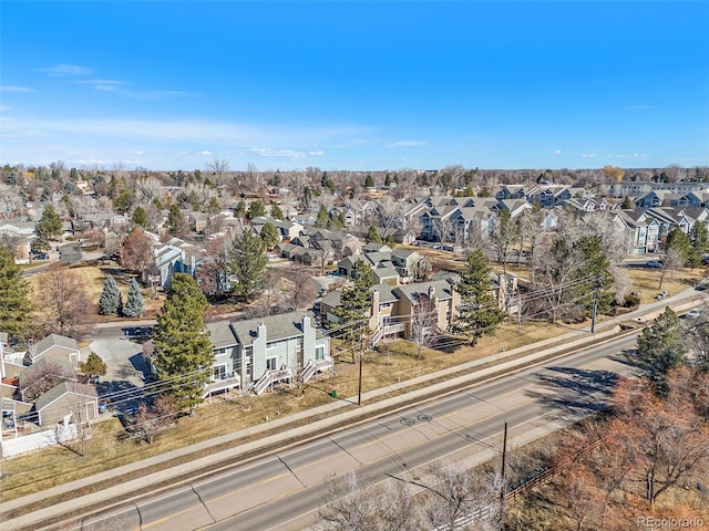 aerial perspective of suburban area