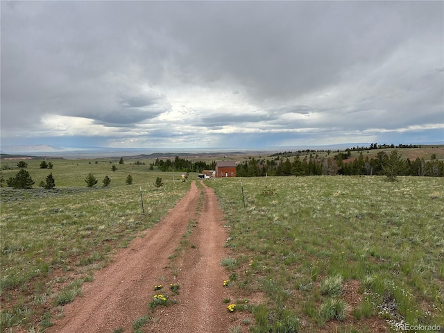 exterior space featuring a rural view