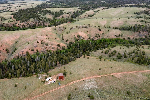 aerial view featuring a rural view