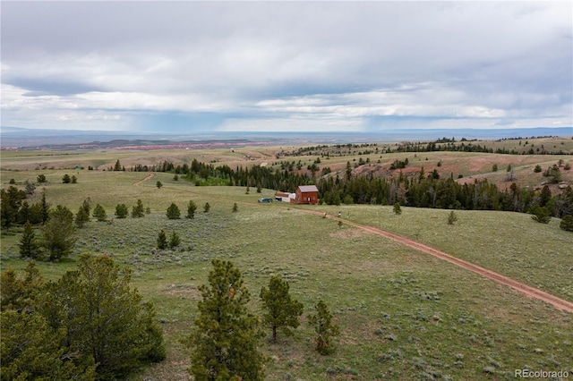 drone / aerial view featuring a rural view