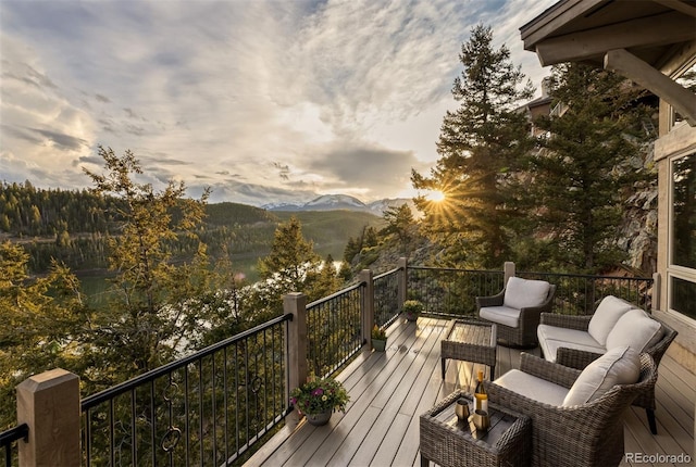 309 Eastridge Dr, Dillon, CO 80435 - deck featuring a mountain view