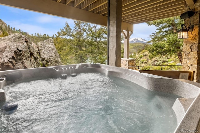 309 Eastridge Dr, Dillon, CO 80435 - exterior view of a hot tub and mountains