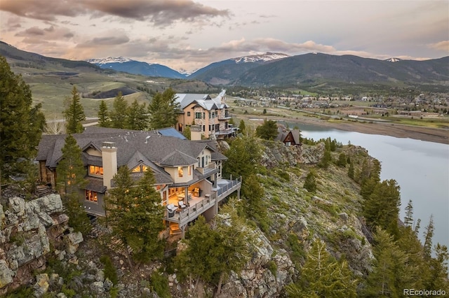309 Eastridge Dr, Dillon, CO 80435 - bird's eye view of a water and mountain view