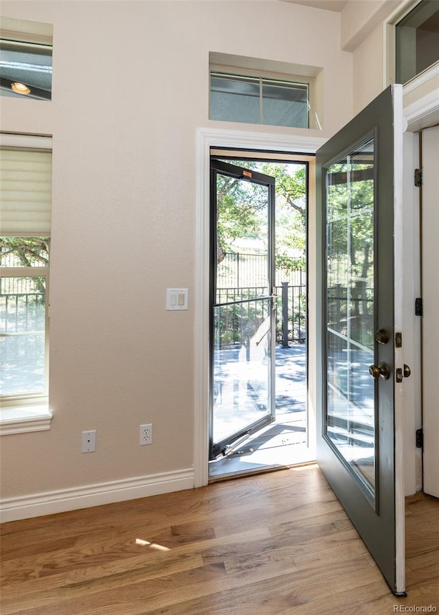 entryway featuring light hardwood / wood-style floors