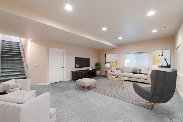 view of carpeted living room