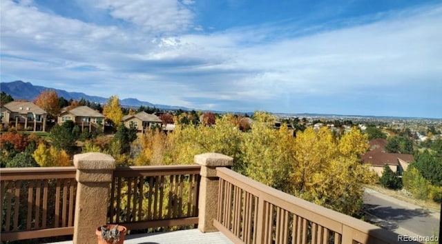 exterior space with a mountain view