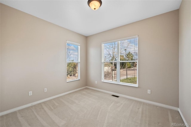 view of carpeted empty room