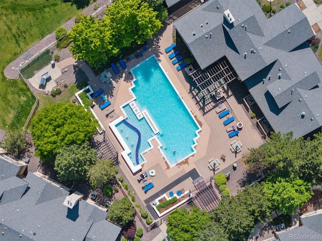 7422 S Quail Cir Unit 1624, Littleton, CO 80127 - bird's eye view of a pool