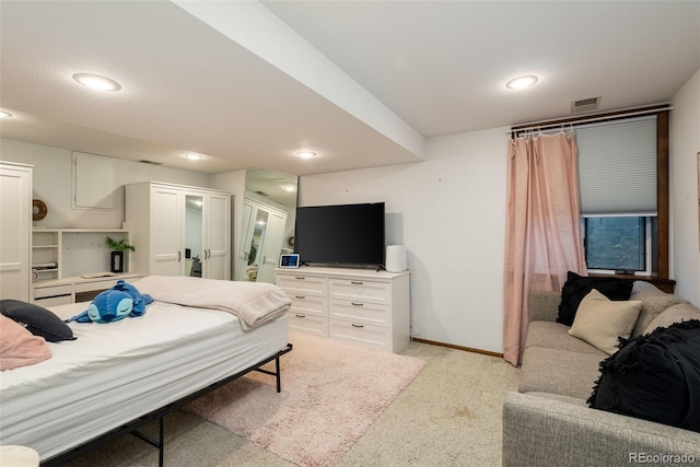 view of carpeted bedroom