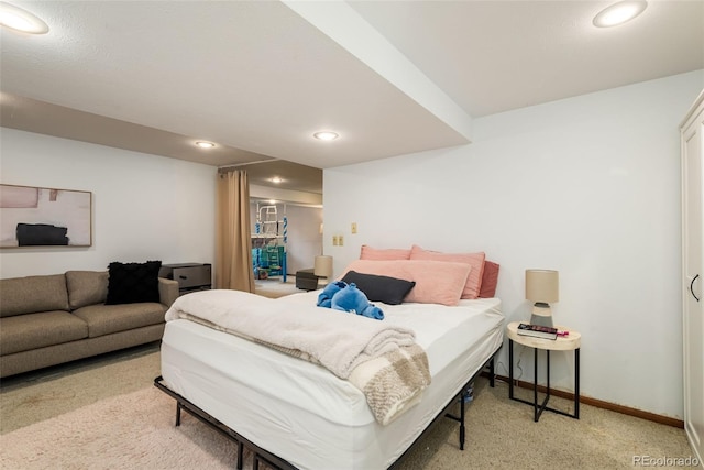 view of carpeted bedroom