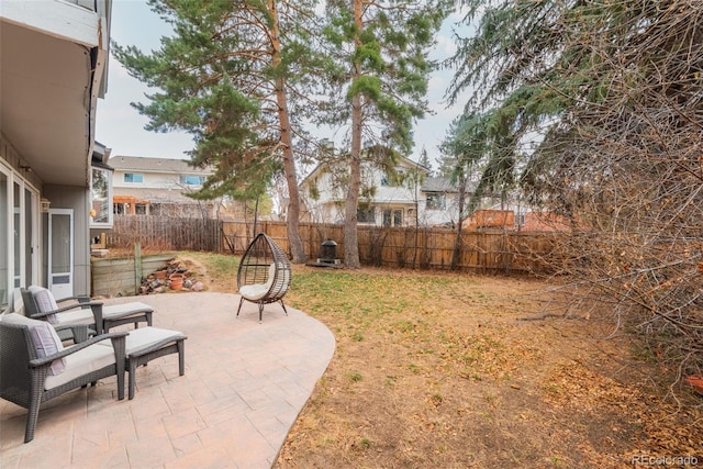 view of yard featuring a patio area