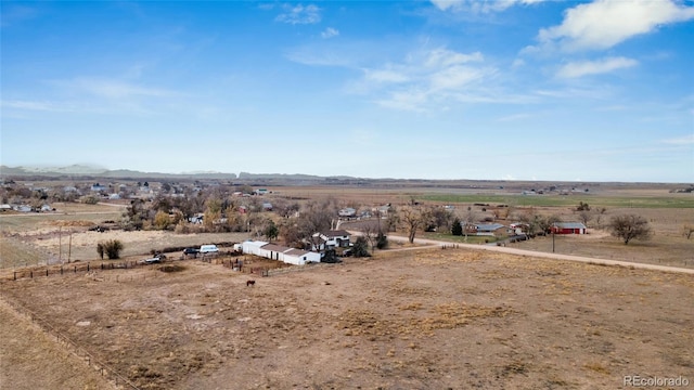 drone / aerial view with a rural view