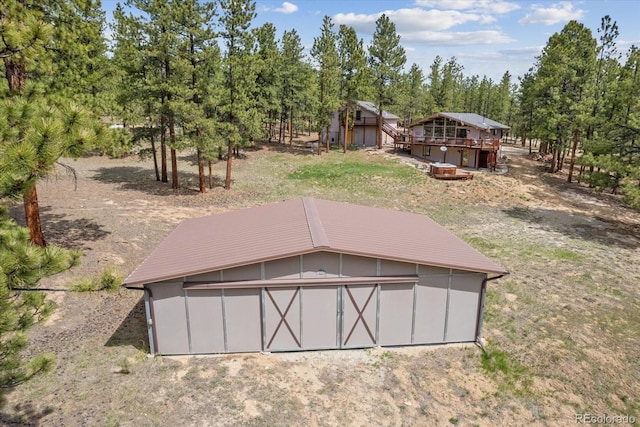 view of entry to storm shelter