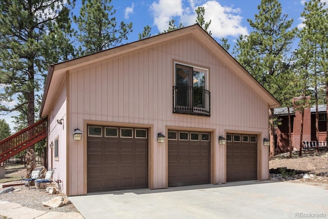 garage with a garage
