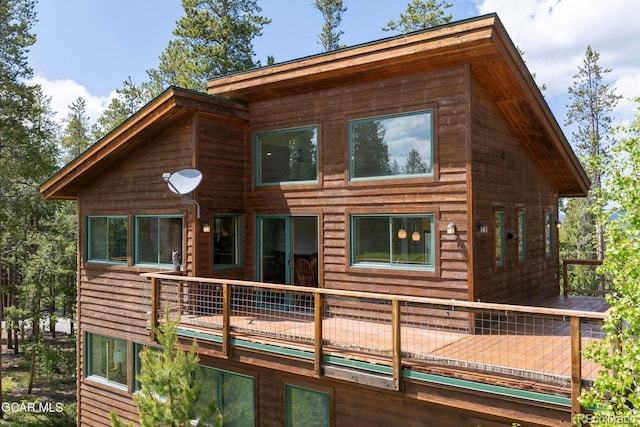 452 Gcr 835, Fraser, CO 80442 - rear view of property featuring a wooden deck