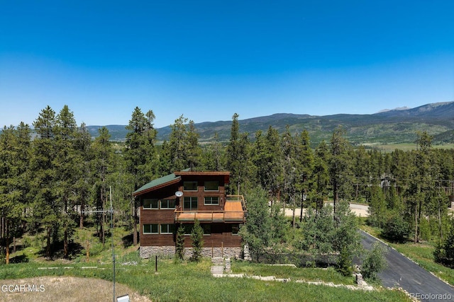 452 Gcr 835, Fraser, CO 80442 - view of front of house with a forest view and a mountain view