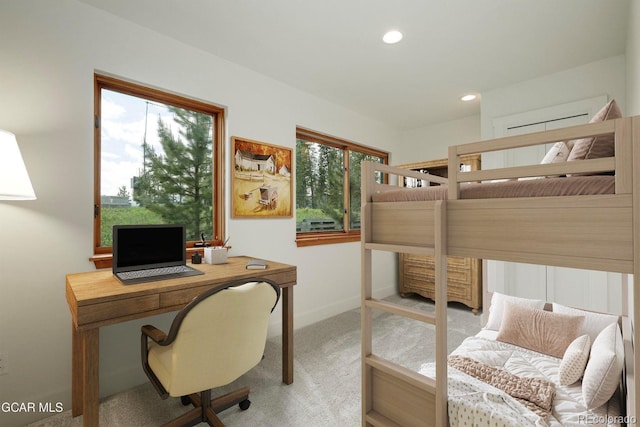 452 Gcr 835, Fraser, CO 80442 - bedroom featuring carpet floors, an office area, and recessed lighting