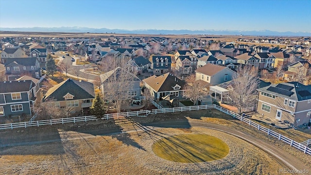 drone / aerial view featuring a residential view