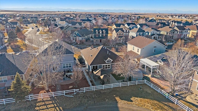 drone / aerial view featuring a residential view