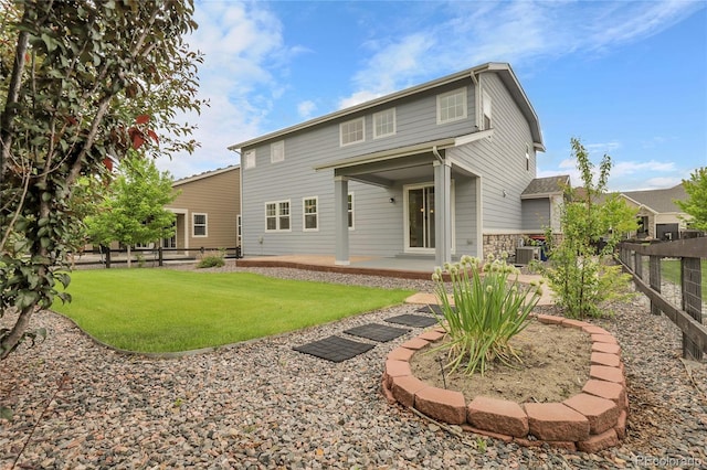 23895 E Rocky Top Pl, Aurora, CO 80016 - back of house with a patio area and central AC unit