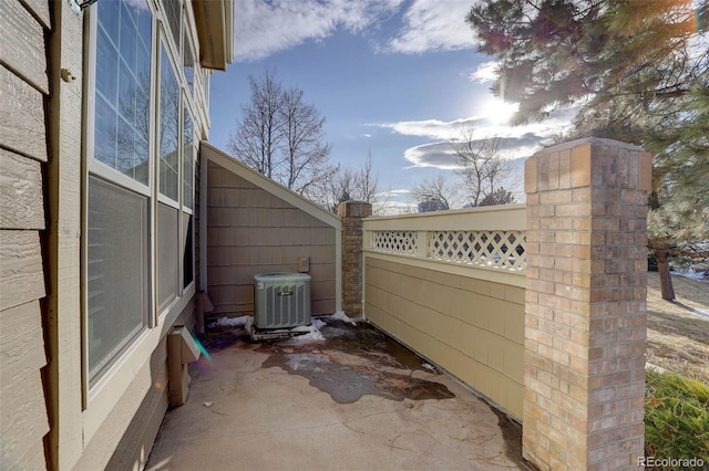 view of patio / terrace with central AC