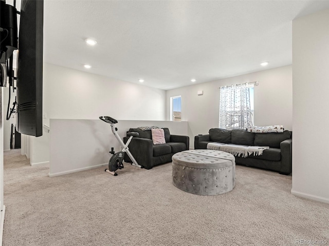 28314 E 6th Pl, Watkins, CO 80137 - carpeted living area featuring recessed lighting and baseboards