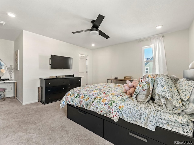 28314 E 6th Pl, Watkins, CO 80137 - carpeted bedroom featuring recessed lighting, baseboards, and ceiling fan