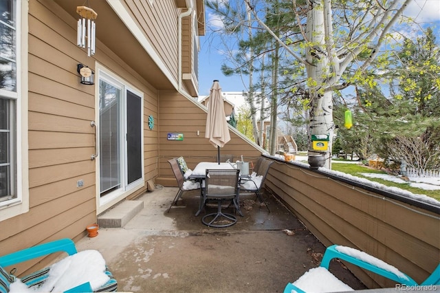 view of patio / terrace featuring outdoor dining area