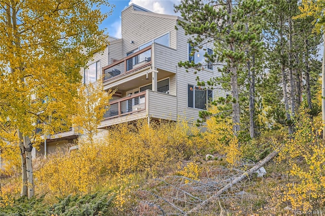 exterior space with a balcony