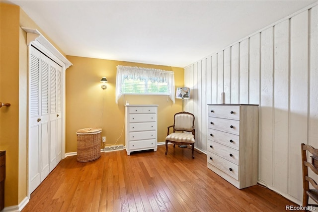 8664 E Monmouth Pl, Denver, CO 80237 - sitting room featuring hardwood / wood-style floors and baseboards