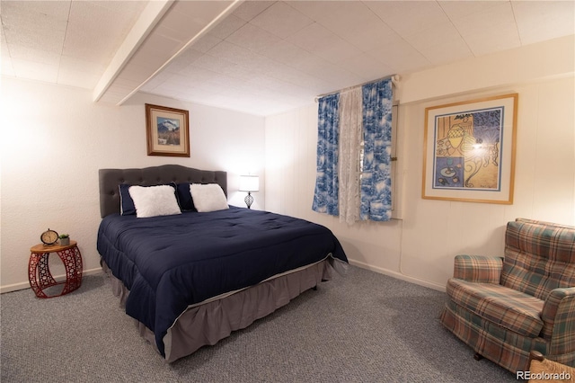 8664 E Monmouth Pl, Denver, CO 80237 - carpeted bedroom featuring baseboards and beam ceiling