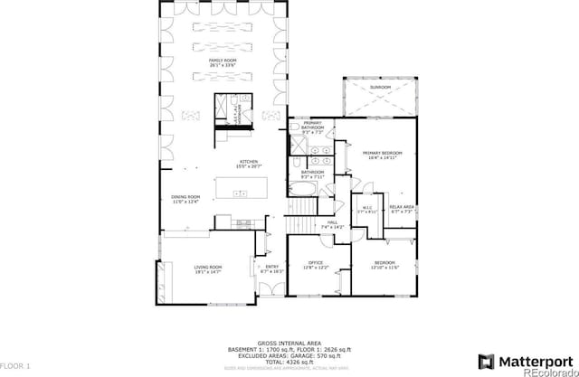 8664 E Monmouth Pl, Denver, CO 80237 - view of floor plan / room layout