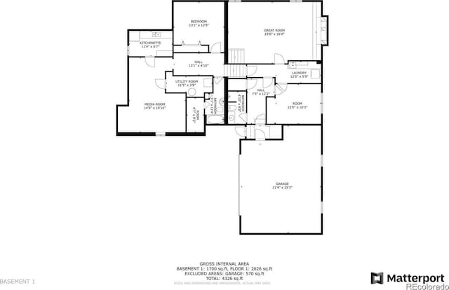 8664 E Monmouth Pl, Denver, CO 80237 - view of home floor plan