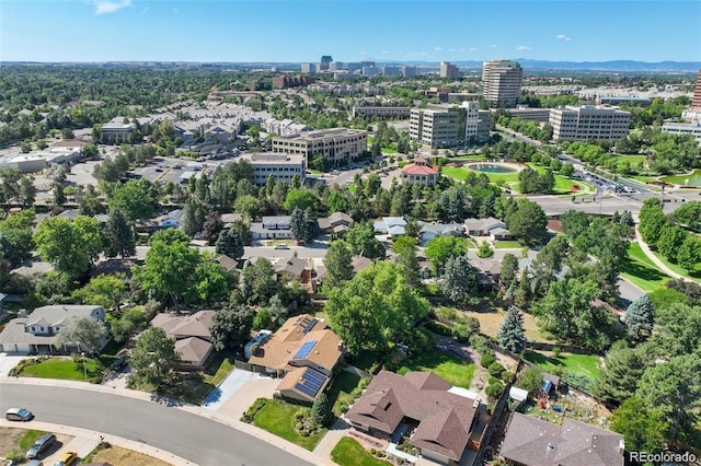 8664 E Monmouth Pl, Denver, CO 80237 - aerial overview of property's location featuring nearby urban area