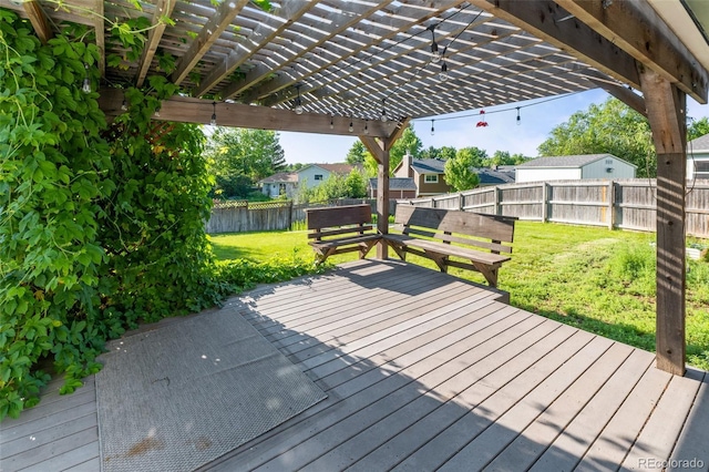 4512 S Yank St, Morrison, CO 80465 - deck featuring a pergola and a fenced backyard