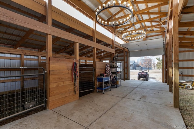 view of horse barn