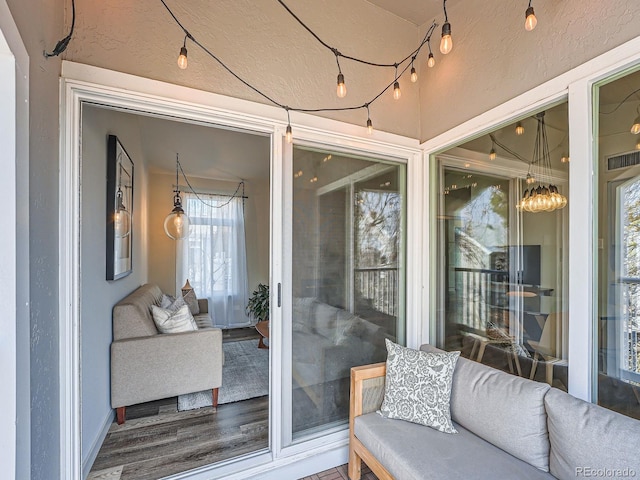 view of sunroom