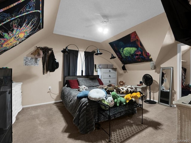 317 Adams Ave, Akron, CO 80720 - carpeted bedroom with ceiling fan and a textured ceiling