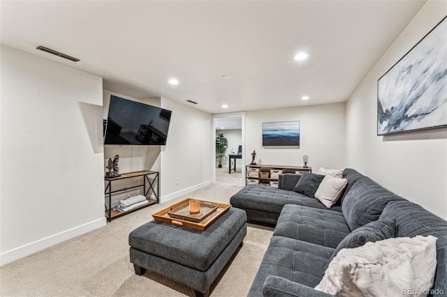 view of carpeted living room